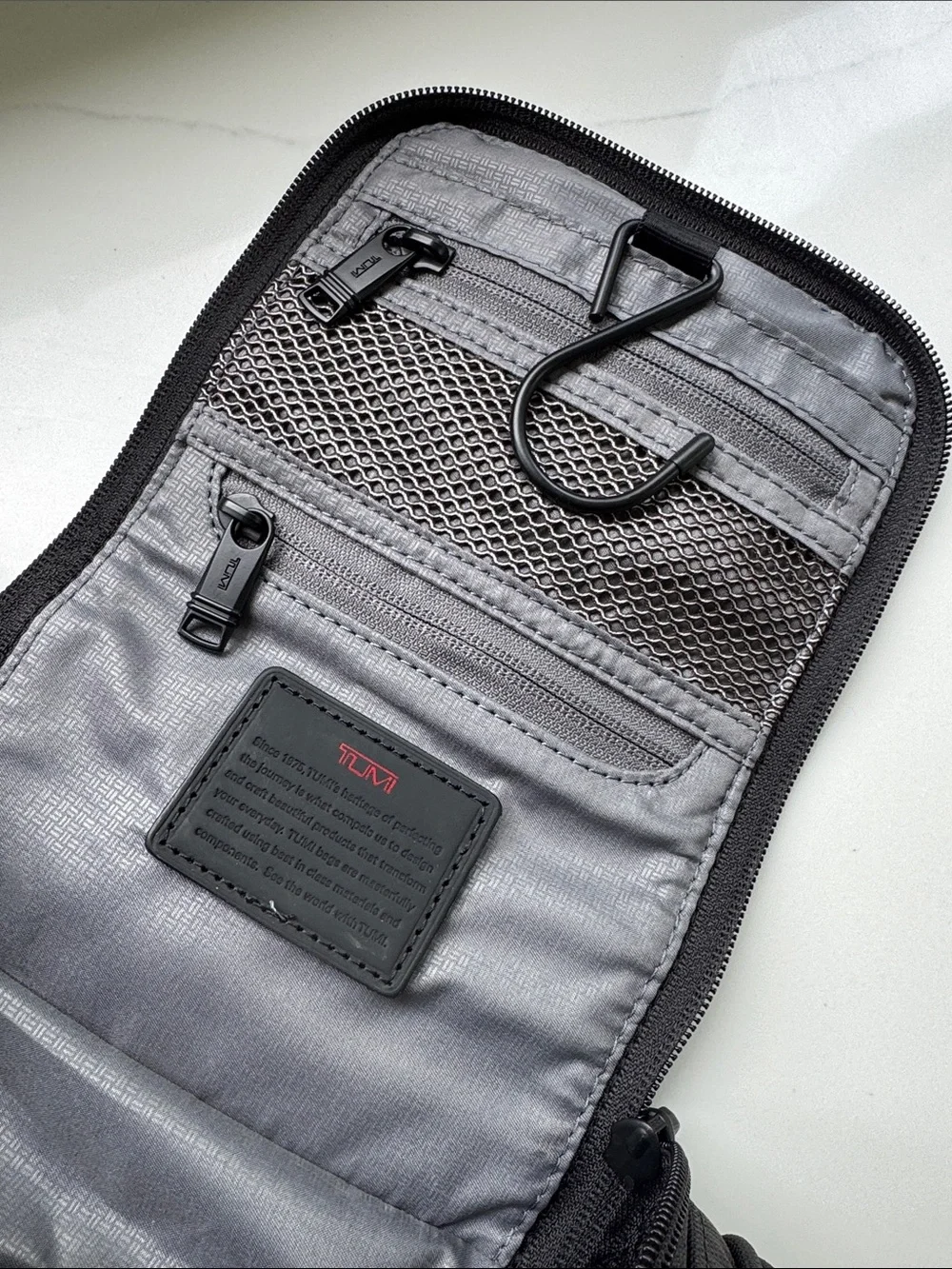 Tumi Black Men’s Toiletry Kit with MKH Patch